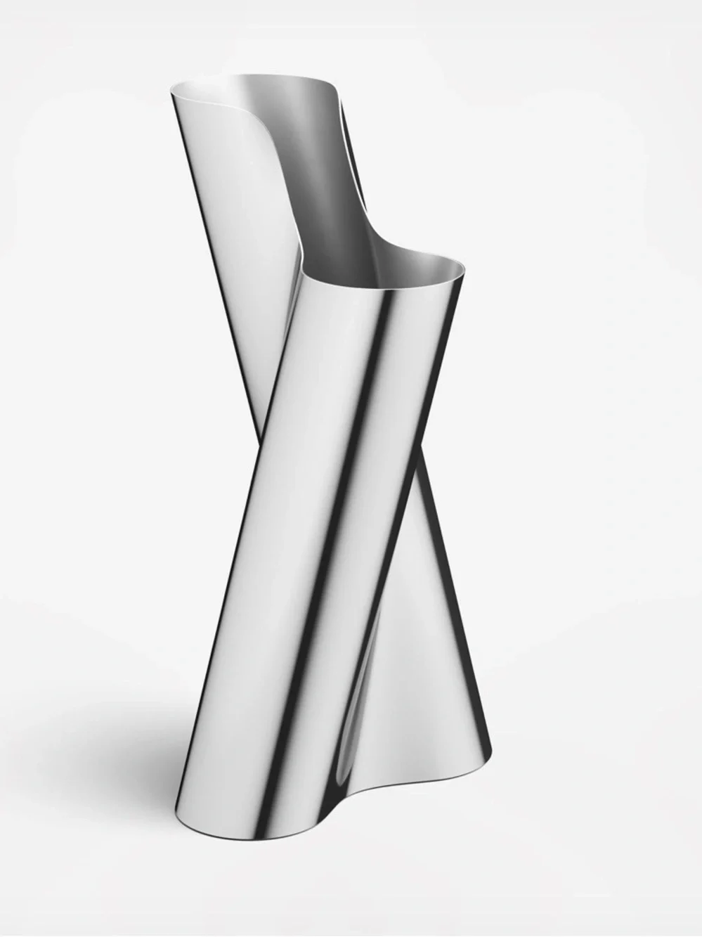 LITUUS Vase, Medium, in stainless steel. Geog Jensen